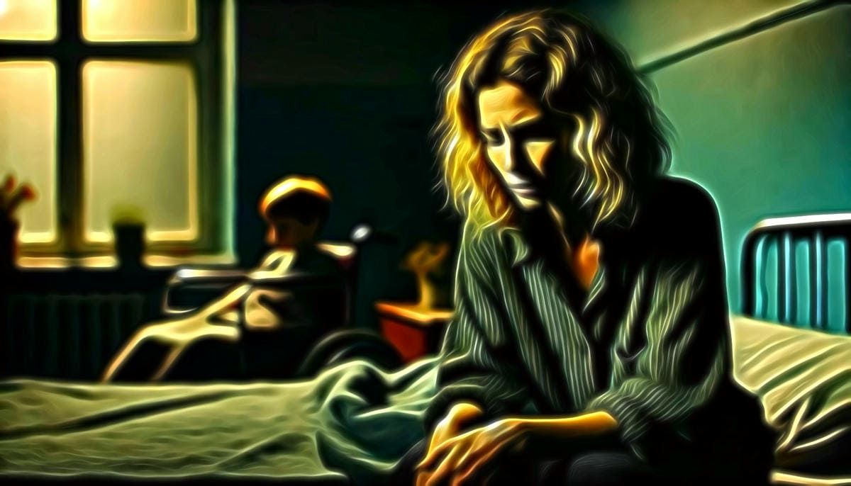 Charlott 2te(a) 7 a woman sitting on a bed