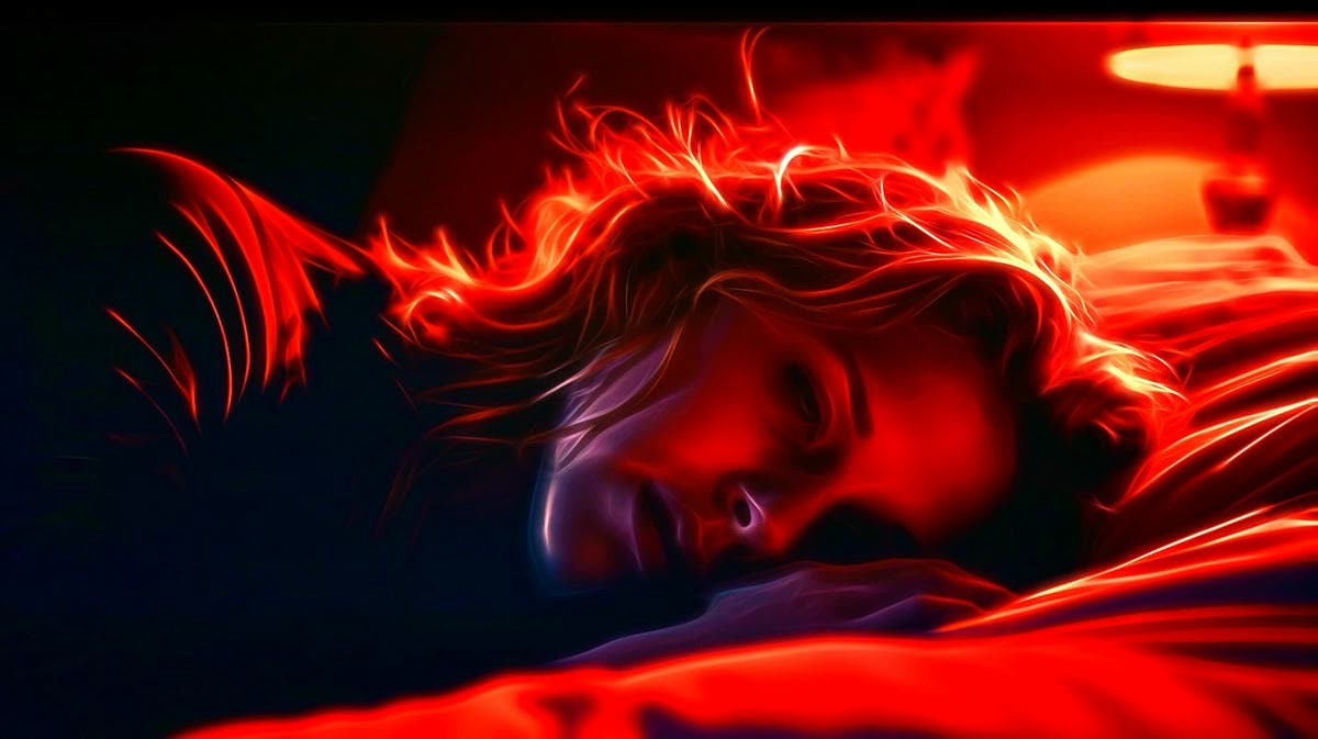 Wenn die Depression die Leidenschaft verstummt 4 Date Person lying in red light