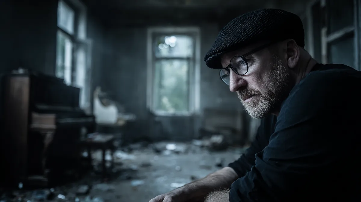 Die Depression, die Wand und Antrieb 10 Verlassener Raum mit melancholischer Stimmung.