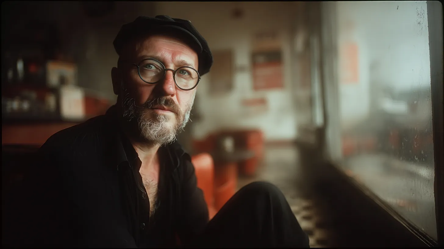 Wie die Depression weiter gräbt 1 Nachdenklicher Mann in einem Café.