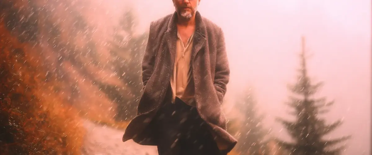 Mann wandert durch Walt