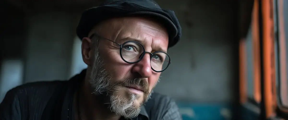 Mann mit Brille und Bart