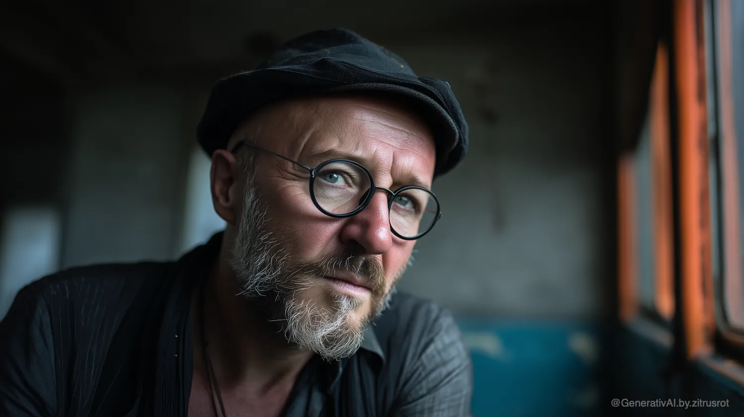 Mann mit Brille und Bart