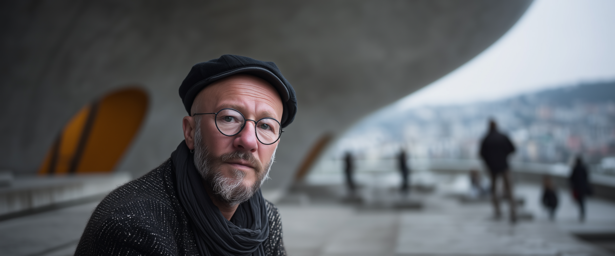 Mann auf einen Platz